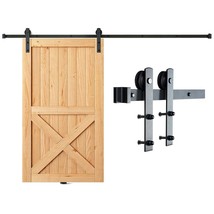 VEVOR 10FT Sliding Barn Door Hardware Kit, 330LBS Loading Heavy Duty Bar... - £83.17 GBP