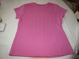 Tommy Hilfiger pink **no size tag** womens cotton t shirt GUC pre owned - £12.15 GBP