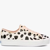 Keds X Kate Spade Size 7.5 Sneakers Triple Kick Oversized Dot Calf Hair Leather - £43.37 GBP