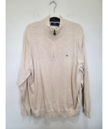 Vineyard Vines Sweater 1/4 Zip Tan Performance Pullover Size Men&#39;s XL - €20,65 EUR