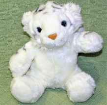 Tiger Cub Singapore Zoo Plush White Baby 8&quot; Stuffed Animal Blue Eyes Striped Toy - £9.32 GBP