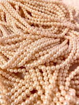 Pearl Beads Bundle Blush Color 3mm 11 Individually Strung 60 Inch Strands - £27.54 GBP