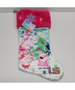 Peppa Pig Christmas Stocking Peppa George Tree Presents 17&quot; Embroidered ... - $20.21 CAD