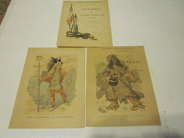 1884 SMALL PRINTS FROM UNIFORMS OF THE FRENCH ARMY SERIES BOOK PLATES 1 3 6 - £7.83 GBP