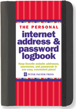 The Personal Internet Address &amp; Password Logbook (Removable Cover Band f... - $12.80