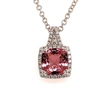 Diamond Rubellite Tourmaline Necklace 5.47 CT 18k Gold Certified $5,590 921150 - £2,474.69 GBP