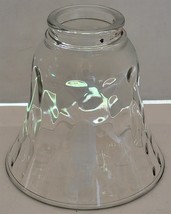 Vintage Clear &quot;Hammered&quot; Glass Table Pendant Ceiling Fan Lamp Light Shad... - $18.81