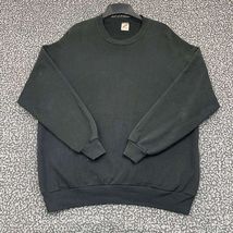 Vintage Jerzees Sweatshirt Men 2X Black Blank Pullover Long Sleeve Crew ... - $345.09 MXN