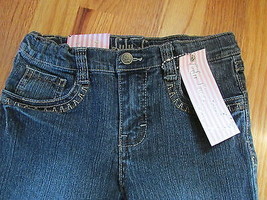 Girls NWT Lulu Luv skinny jeans 6x  adjustable waist sequins stitching on pocket - £7.34 GBP