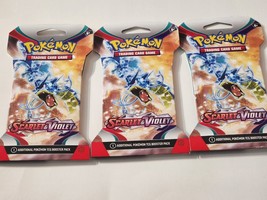 Lot Of 3! Pokemon Scarlet And Violet Sleeved Booster Packs Factory Sealed - £10.20 GBP