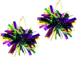 Carnival Festival Dangle Earrings Mardi Gras Shiny Big Ball Fireworks Earrings C - £15.45 GBP