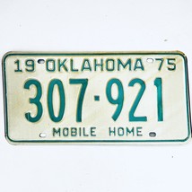 1975 United States Oklahoma Base Mobile Home License Plate 307-921 - $17.60 CAD