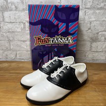 FUNTASMA Saddle Shoes Black &amp; White Ladies High School Cheerleader Tie S... - £30.07 GBP