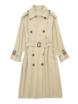 Kumsvag 2022 Autumn Winter Women Trench Coats Fashion Loose Solid Sashes Bow Dou - £179.52 GBP