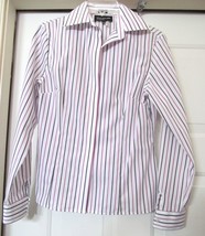 Jones New York Collection Striped Blouse Shirt Top L/S Women&#39;s Size 4 Nwot - £22.67 GBP