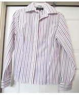JONES NEW YORK COLLECTION Striped Blouse Shirt Top L/S Women&#39;s Size 4 NWOT - £22.53 GBP