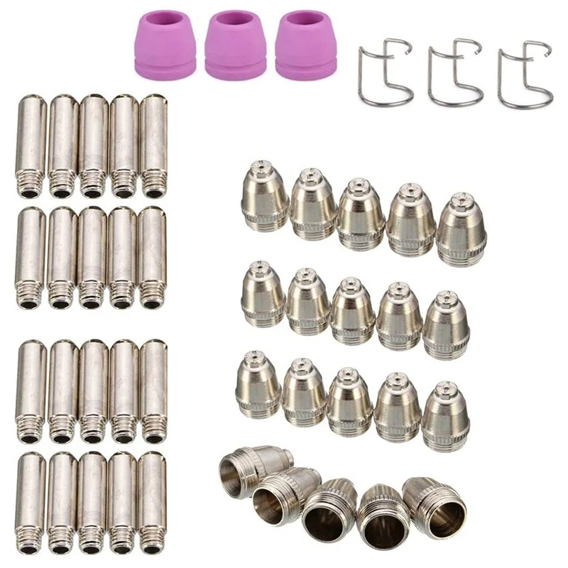 46PCS for SG-55 AG-60 WSD-60 Plasma Cutter Consumables Kit Plasma Cutting Torch  - £56.32 GBP