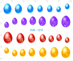 Nail Art Water Transfer Sticker Decal Stickers Pretty Easter Eggs KoB-1210 - £2.31 GBP