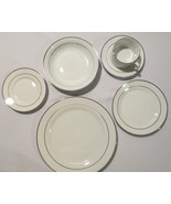 Emily Platinum bands J C Penny&#39;s Fine China ~ 36 Piece Set ~ Service for... - £93.48 GBP