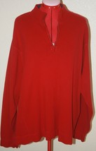 XL Izod 1/4 zipper Cotton Red Pullover - £15.36 GBP