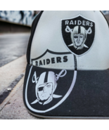 Las Vegas Raiders Strap Hat Cap White w Black Embroidered NFL TEAM APPAR... - €13,60 EUR