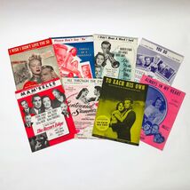 Set of 8 Music Sheets I Wish I Didn&#39;t Love You So ++ 7 more Musicals &amp; M... - $9.89