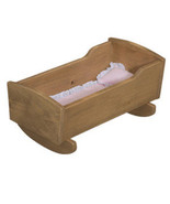 12&quot; - 18&quot; DOLL ROCKING CRADLE - Amish American Handmade Girl Dolls Furni... - $161.99