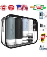 High-Quality Reusable Silicone Travel Bottles - 18 Leak-Proof Toiletry Set - $350.07 MXN