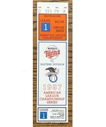 1987 ALCS Game 1 Minnesota Twins Detroit Tigers Kirby Puckett Ticket Stub - £14.15 GBP