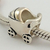 Authentic Chamilia Baby Carriage Buggy Sterling Silver Bead Charm Ga-61,... - £15.90 GBP
