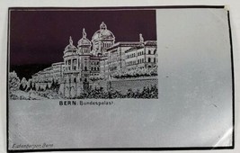 Suisse BERN Bundespalast c1900 Metallic Postcard G11 - £11.16 GBP