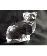 Villeroy and Boch Crystal Cat Figurine 2.5in Kitty Paperweight - £22.02 GBP
