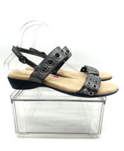 Ros Hommerson Women&#39;s Meredith Leather Sandals- Pewter, US 9.5M - £20.30 GBP
