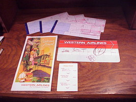 1968 Western Airlines International  Airline Ticket Copies, Ticket Holde... - $9.95