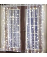 Tab Top Pre-1 Lit Window Panel With 64 LED Lights Holiday Christmas Deco... - $31.34