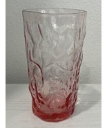 Vintage Morgantown Seneca Driftwood Pink Crinkled Glass Cup 5 1/8&quot; Tall ... - $341.18 MXN