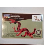 3D Wooden Puzzle Crafts ArtMinds 148 Pieces Chinese Unpainted Wood Dragon  - £11.89 GBP