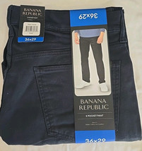 Banana Republic Men&#39;s Stretch Slim Fit 5 Pocket Pants Black Size 36x29 - $20.79