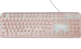 iRiver Korean English Keyboard USB Wired Membrane Bubble Keyboard for PC (Pink) image 4
