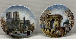 Porcelain de Limoges, Set of 2 Premiere Edition Collector Plates Scenes of Paris - £25.32 GBP
