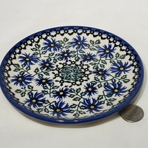 Boleslawiec Polish Pottery Bread Plate 6.25&quot; Handmade in Poland H. K-39 EUC - £20.32 GBP