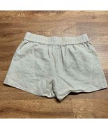 J.Crew Womens Pull On Neutral Silver Metallic Shorts Size 0 Linen Cotton... - £22.21 GBP