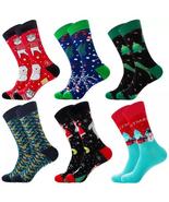 New Arrivals 6 Packs Men Socks Santa Claus Elk Men&#39;s Tube Socks Trendy C... - £14.14 GBP