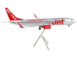 Boeing 737-800 Commercial Aircraft Jet2.Com Silver w Red Tail Gemini 200 Series - £85.58 GBP