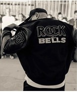 ROCK THE BELLS LL COOL J BLACK LETTERMAN VARSITY BOMBER JACKET - $164.11 CAD+