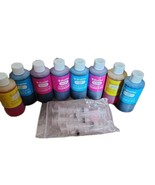 9 Stratitec Inkjet Ink Refill Bottles - 3 Cyan- 2 Yellow- 2 Magenta + Sy... - $463.64 MXN
