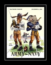 1944 Army Navy Football Program Poster Print, Military Reunion Wall Art Gift - $21.99+