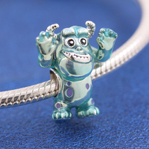925 Sterling Silver Pixar Sulley Charm Bead - £14.32 GBP