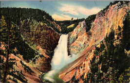 The Great Falls, Yellowstone National Park Wyoming Union Pacific Railroad - £5.21 GBP