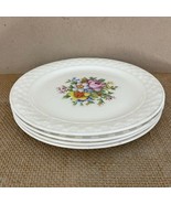 Taylor Smith Taylor USA Vintage Set of 4 Floral Center Dinner Plates (4) - £62.51 GBP